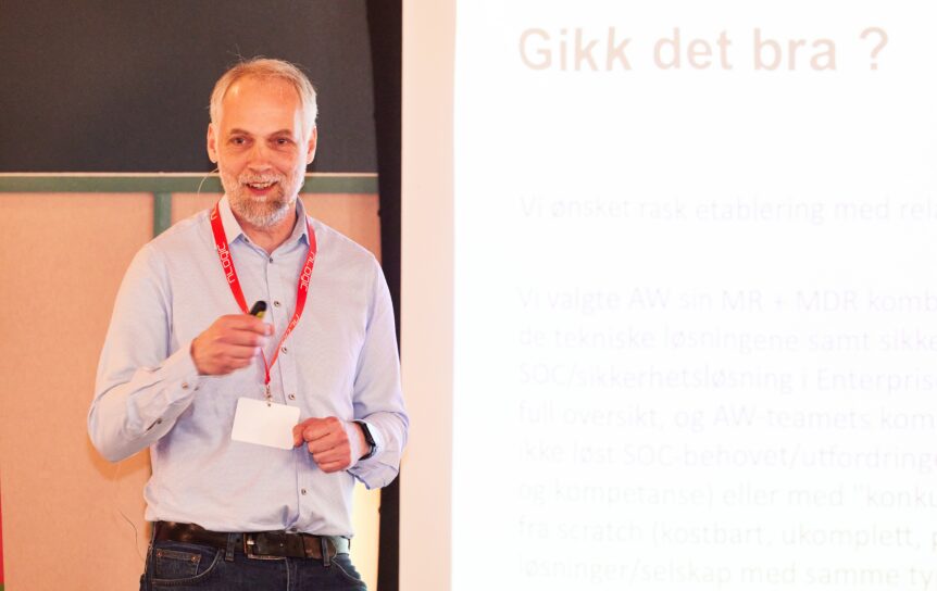 nLogic foredragsholder på sikkerhetsdagen.