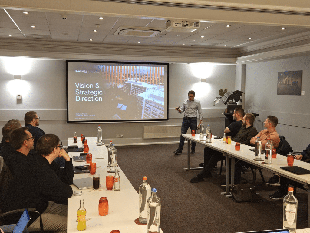 Foredrag i møterom.