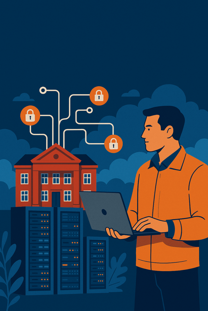 Illustrasjon av investering i IT-infrastruktur.