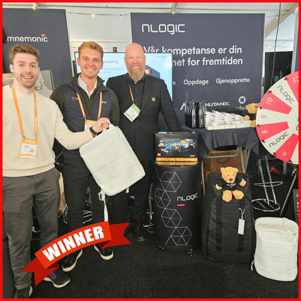 Tre menn på Sikkerhetsfestivalen 2025.